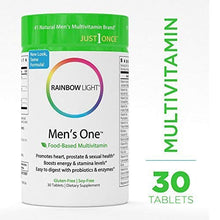 Load image into Gallery viewer, Rainbow Light - Men's One Multivitamin - Probiotic, Enzyme, and Vitamin Blend; Supports Energy, Stress Management, Heart, Prostate, Muscle, and Sexual Health in Men; Gluten Free - 30 Tablets