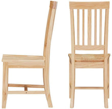 Load image into Gallery viewer, StyleWell Scottsbury Unfinished Wood Chair with Slat Back (Set of 2) (16.7 in. W x 38.7 in. H)