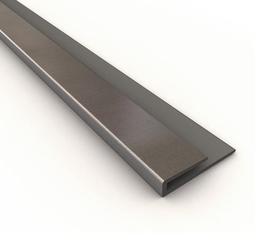 Fasade 176-08 Large Profile J-Trim, 4', Brushed Aluminum