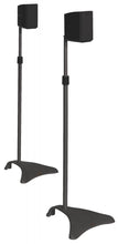 Load image into Gallery viewer, Atlantic Adjustable Height Speaker Stands - Set of 2 Holds Satellite Speakers, Adjustable Stand Height from 27&quot; to 48&quot;, Heavy Duty Powder Coated Aluminum with Wire Management PNSPSCUR47 in Titanium