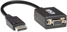 Load image into Gallery viewer, Tripp Lite DisplayPort to VGA Video Adapter, DP to VGA Video Converter, Active Display Adapter (M/F), 6 in. (P134-06N-VGA), Black
