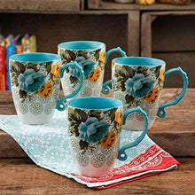 Load image into Gallery viewer, The Pioneer Woman Rose Shadow Jumbo 26-Ounce Latte Mug Set, Set of 4