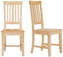 Load image into Gallery viewer, StyleWell Scottsbury Unfinished Wood Chair with Slat Back (Set of 2) (16.7 in. W x 38.7 in. H)