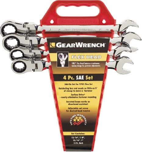 GEARWRENCH Pc. 12 Point Flex Head Ratcheting Combination Wrench Set