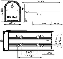 Load image into Gallery viewer, Gibraltar Mailboxes Edwards Large Capacity Galvanized Steel, Post-Mount Mailbox