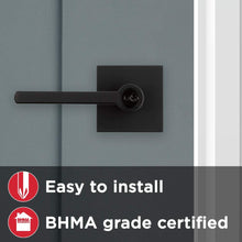 Load image into Gallery viewer, Kwikset 91560-029 Halifax Slim Square Keyed Entry Lever Featuring Smartkey