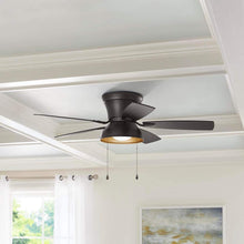 Load image into Gallery viewer, Banneret u00a052 in. LED Natural Iron Ceiling Fan with Light