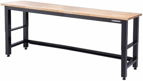 Husky 8 ft. Solid Wood Top Workbench