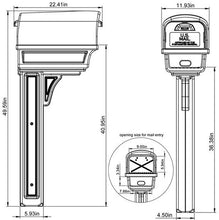 Load image into Gallery viewer, Rubbermaid Large Deluxe Plastic Mailbox and Post Combo