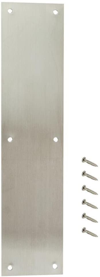 Everbilt 3-1/2 in. x 15 in. Satin Aluminum Push Plate