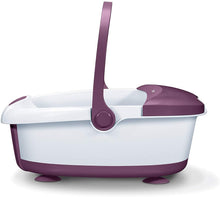 Load image into Gallery viewer, Beurer FB21 Luxury Bubble Foot Bath Spa, Water Tempering, Relaxing Vibration Massage and Bubble with Pedicure Attachments, portable foot soaking tub to use before pedicure, foot reflex zone massage