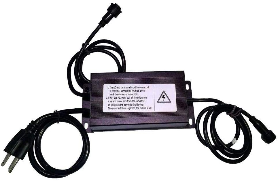 HVAC Ventilation Attic Fans Hybrid Solar Adapter 1.5 in. x 4 in. 110-Volt 1 lb.