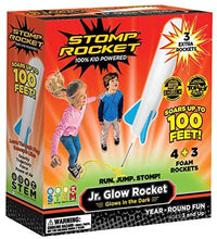 Load image into Gallery viewer, Stomp Rocket The Original Jr. Glow Rocket and Rocket Refill Pack, 7 Rockets and Toy Rocket Launcher - Outdoor Rocket Toy Gift for Boys and Girls Ages 3 Years and Up
