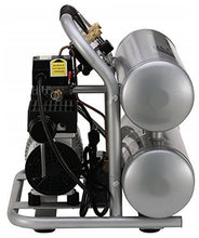 Load image into Gallery viewer, California Air Tools CAT-4610AC Ultra Quiet &amp; Oil-Free 1.0 hp 4.6 gallon Aluminum Twin Tank Electric Portable Air Compressor, Silver