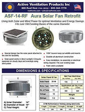 Load image into Gallery viewer, Aura Solar Fan, 14 Inch Diameter, Retro-fit