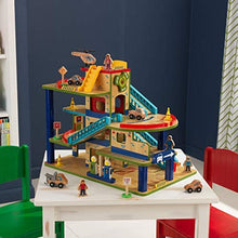 Load image into Gallery viewer, KidKraft Wash N Go Wooden Car Garage Playset, Multi