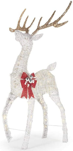 Home Accents Holiday 4.5 ft Polar Wishes LED Deer with Bow