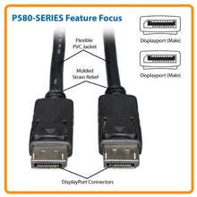 Load image into Gallery viewer, Tripp Lite DisplayPort Cable with Latches
