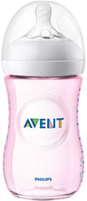 Load image into Gallery viewer, Philips Avent Natural Baby Bottle, Pink, 9oz, 5pk, SCF013/58