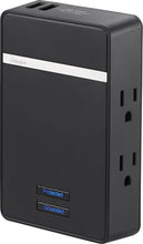 Load image into Gallery viewer, Rocketfish - 4-Outlet/2-USB Wall Tap Surge Protector - Black