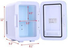 Load image into Gallery viewer, HLB [US-W]ZOKOP Electric Mini Portable Fridge Cooler &amp; Warmer (6 Liter / 0.21 Cuft / 8 Can) AC/DC Portable Thermoelectric System Blue