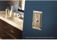 Load image into Gallery viewer, Hampton Bay Architectural Decorative Triple Switch Plate, Antique Brass