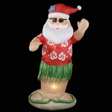 Load image into Gallery viewer, Home Accents Holiday Inflatable Santa Dances The Hula Airblown 6 ft. Pre-lit LED