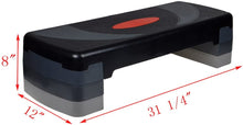 Load image into Gallery viewer, TMS 30" Aerobic Step Aerobics Trainer Adjustable Exercise Fitness Workout Stepper