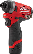 Load image into Gallery viewer, Milwaukee 2553-21 M12 FUEL 1/4 in. Hex Impact Driver Kit with One 2.0 Ah Battery, Charger and Bag
