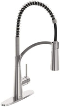 Load image into Gallery viewer, Glacier Bay Brenner Commercial Style Single-Handle Pull-Down Sprayer Kitchen Faucet in Stainless Finish