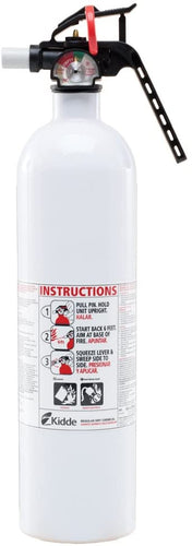 Auto/Marine 10-B:C Fire Extinguisher, Metal Valve, White