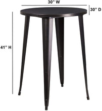 Load image into Gallery viewer, Flash Furniture 30&#39;&#39; Round Metal Indoor-Outdoor Bar Height Table