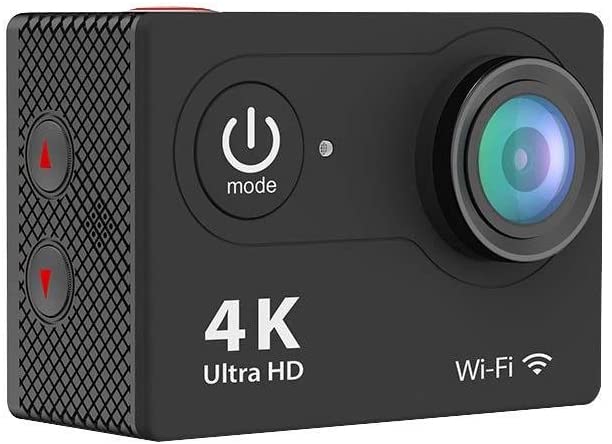 iPM 4K Waterproof 12MP Ultra HD Action Camera with Wi-Fi, 170deg. A+ HD Wide-Angle Lens, 10fps, H.264, MPEG, Black