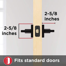 Load image into Gallery viewer, Kwikset 91550-029 Halifax Square Bed/Bath Lever in Iron Black