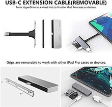 Load image into Gallery viewer, HyperDrive USBC Hub Adapter 6-in-1 Dongle with USB C PD Charging, 4K HDMI, USB 3.0, 3.5mm Headphone Jack, SD, Micro SD - Compatible with iPad Pro 2018