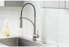 Load image into Gallery viewer, Glacier Bay Brenner Commercial Style Single-Handle Pull-Down Sprayer Kitchen Faucet in Stainless Finish