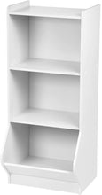 Load image into Gallery viewer, IRIS USA KSB-3WHT 3-Tier Storage Organizer Shelf with Foot board, 3 Shelves, White