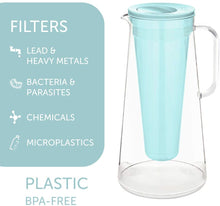 Load image into Gallery viewer, LifeStraw Home Water Filter Pitcher Tested to Protect Against Bacteria, Parasites, Microplastics, Lead, Mercury, and a Variety of Chemicals