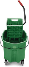 Load image into Gallery viewer, WaveBrake Rubbermaid Green 35 Qt Side Press Wringer Combo