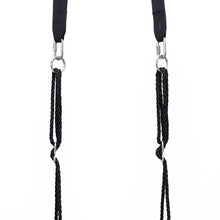 Load image into Gallery viewer, Clevr 40&quot; Tree Net Teslin Web Saucer Round Swing, Detachable 360 Degree Spin Swivel Hanging Hardware &amp; Adjustable 71&quot; Height Rope, 600 lbs Limit, Orange &amp; Black