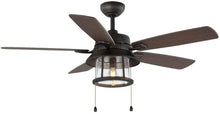 Load image into Gallery viewer, Shanahan 52 in. Bronze LED Ceiling Fan with Light Kit Works Google Assistant and Alexa