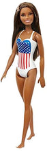 Load image into Gallery viewer, Barbie Doll USA Olympic Swimmer - African American Nikki Wearing White Swimming Suit with United States Flag Inspired Print ~ Go Team USA