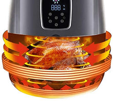 Load image into Gallery viewer, Emerald Gray Air Fryer 5.2 Liter Capacity w/Digital LED Touch Display &amp; Slide out Pan/Detachable Basket 1800 Watts (1813)