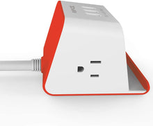 Load image into Gallery viewer, MyDesktop Wireless Charging Stand with 3 USB Ports and 2 Power Outlets for iPhone, Android, Tablets and Laptops