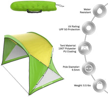 Load image into Gallery viewer, Trademark Global Beach Tent Sun Shelter in Green