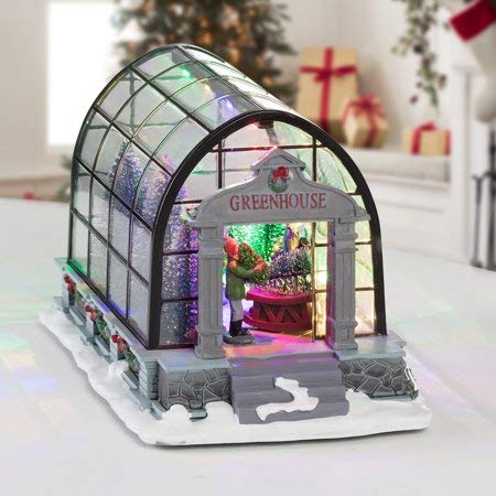 Eye Catching and Beautiful Holiday Time Village Greenhouse Display,8.875