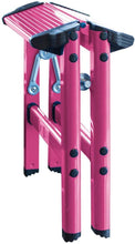 Load image into Gallery viewer, AmeriHome Aluminum Single Step Folding Stool with 330 lbs. Load Capacity in Neon Pink