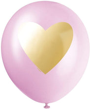 Load image into Gallery viewer, Unique 57080 Gold Heart Party Balloons, 6 Ct. 12"