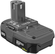 Load image into Gallery viewer, RYOBI P1854 18-Volt ONE+ Lithium-Ion Cordless AirStrike 18-Gauge Brad Nailer with (1) 1.5 Ah Battery and (1) 18-Volt Charger