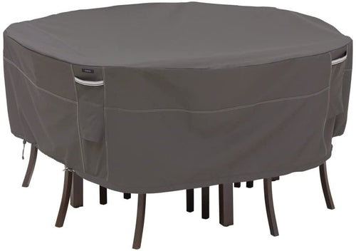 Classic Accessories 55-158-045101-EC Ravenna Round Patio Table Set Cover, Large